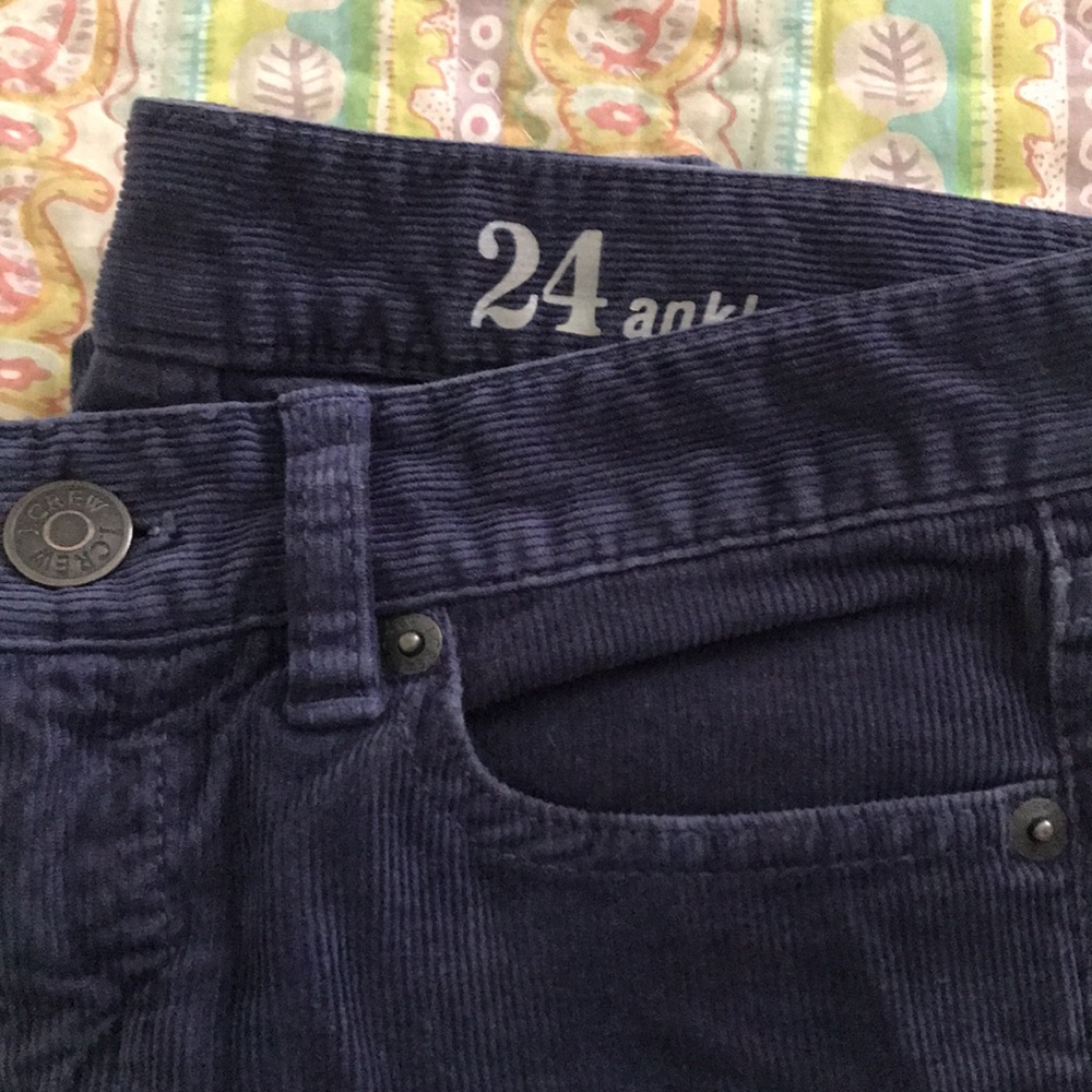 J Crew Toothpick Cords Navy 24A